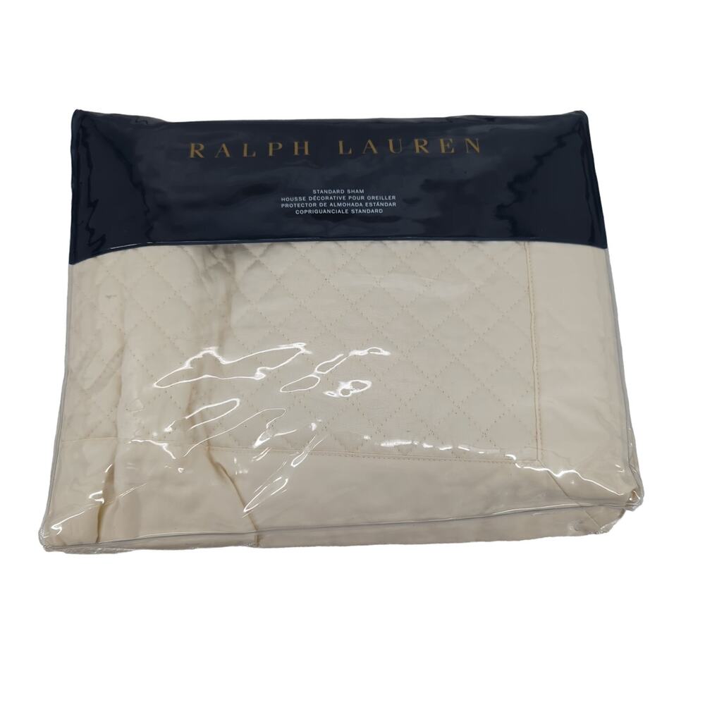 NIB Ralph Lauren Standard Sham Hollywood Cream